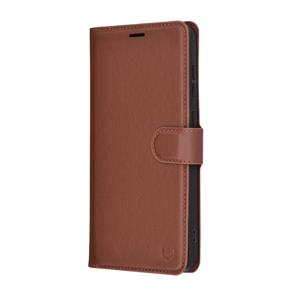 Husa pentru Samsung Galaxy A56 A566, Techsuit, Leather Folio, Maro