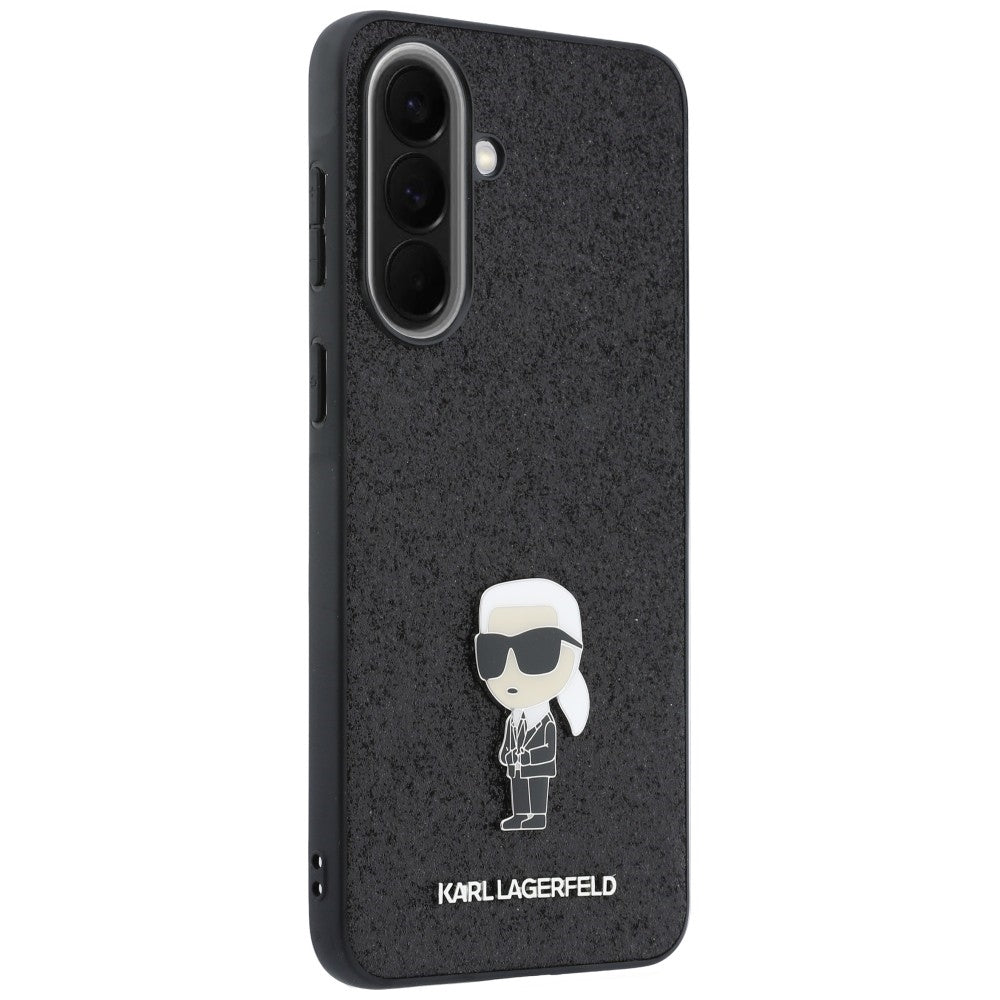 Husa pentru Samsung Galaxy A57 5G, Karl Lagerfeld, Glitter Fixed Ikonik Karl, Neagra