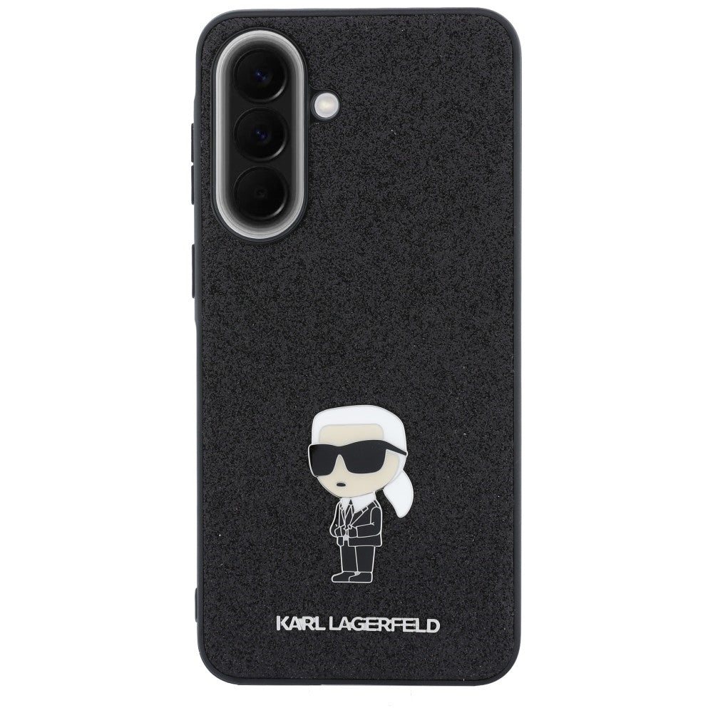 Husa pentru Samsung Galaxy A57 5G, Karl Lagerfeld, Glitter Fixed Ikonik Karl, Neagra