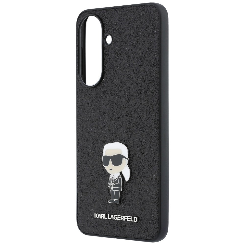 Husa pentru Samsung Galaxy A57 5G, Karl Lagerfeld, Glitter Fixed Ikonik Karl, Neagra