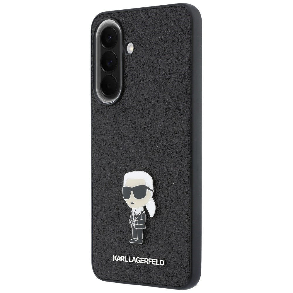 Husa pentru Samsung Galaxy A57 5G, Karl Lagerfeld, Glitter Fixed Ikonik Karl, Neagra