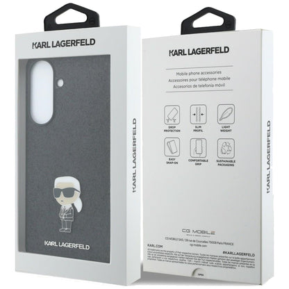 Husa pentru Samsung Galaxy A57 5G, Karl Lagerfeld, Glitter Fixed Ikonik Karl, Neagra
