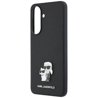 Husa pentru Samsung Galaxy A57 5G, Karl Lagerfeld, Saffiano Karl & Choupette Metal, Neagra