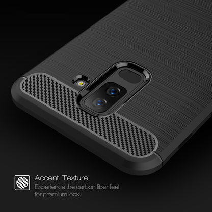 Husa pentru Samsung Galaxy A6 Plus (2018) A605, Techsuit, Carbon, Neagra
