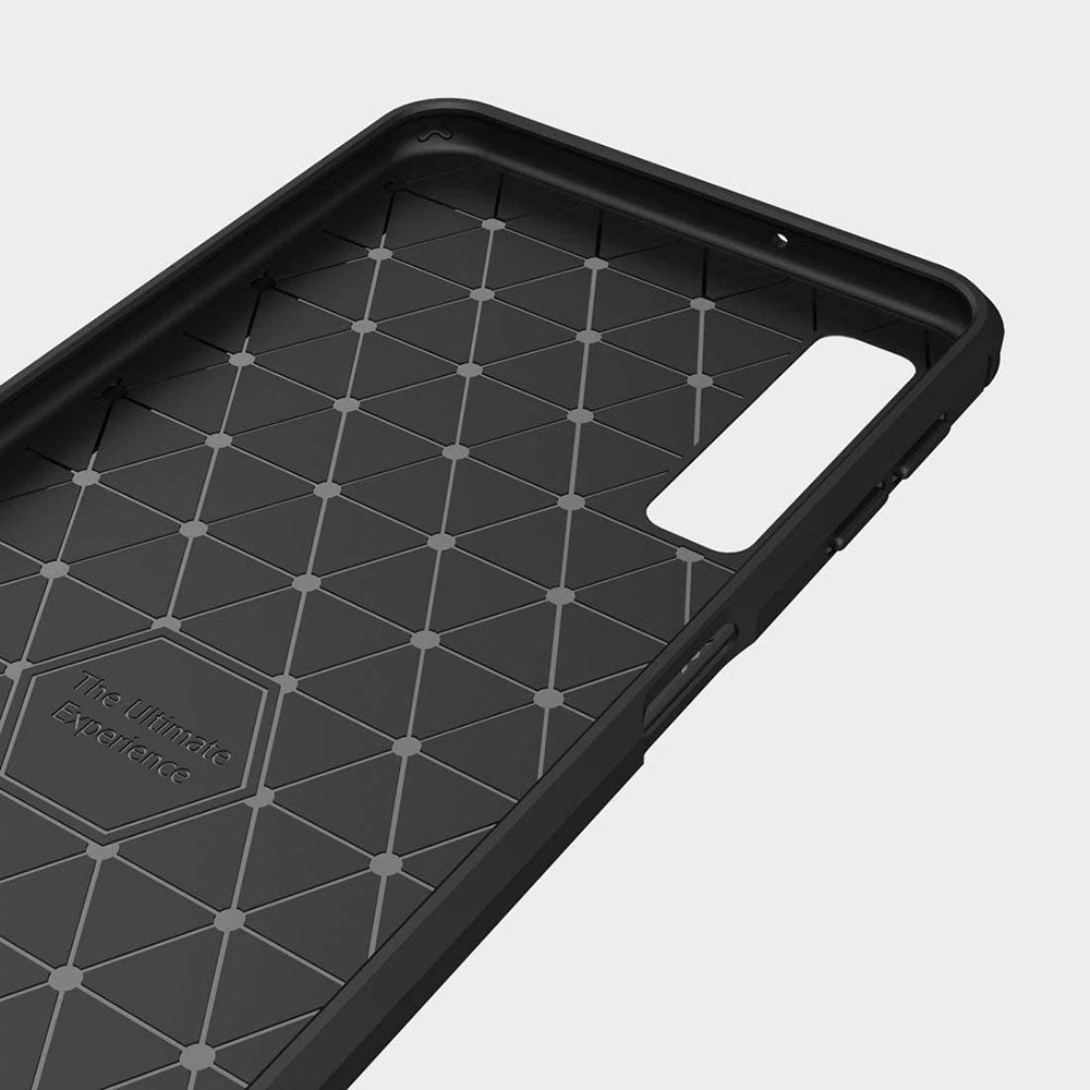 Husa pentru Samsung Galaxy A7 (2018) A750, Techsuit, Carbon, Neagra