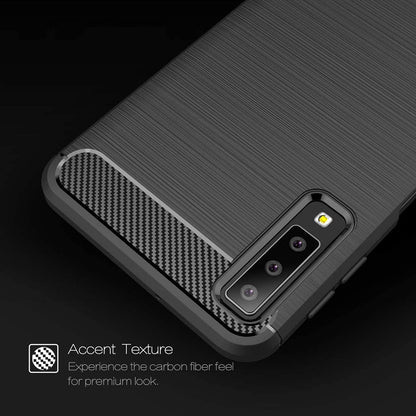 Husa pentru Samsung Galaxy A7 (2018) A750, Techsuit, Carbon, Neagra