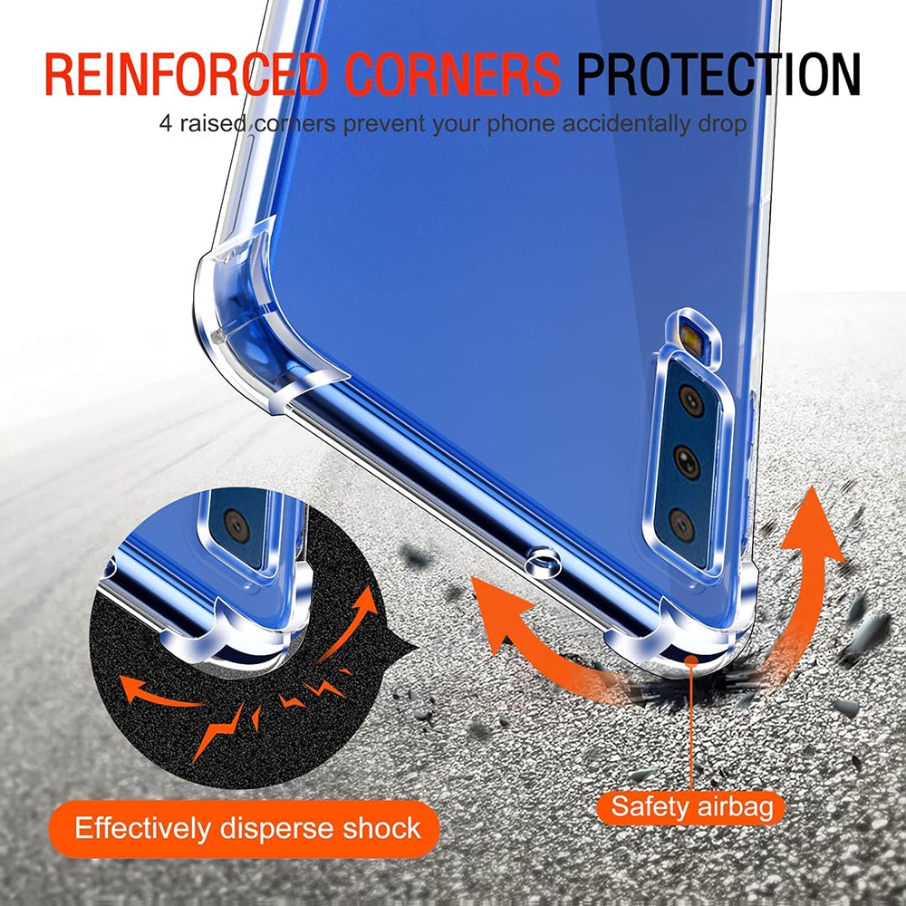Husa pentru Samsung Galaxy A7 (2018) A750, Techsuit, Shockproof Clear, Transparenta