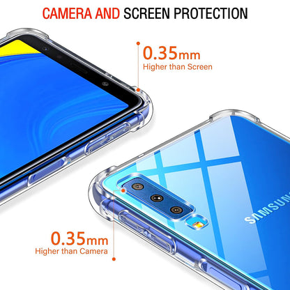 Husa pentru Samsung Galaxy A7 (2018) A750, Techsuit, Shockproof Clear, Transparenta