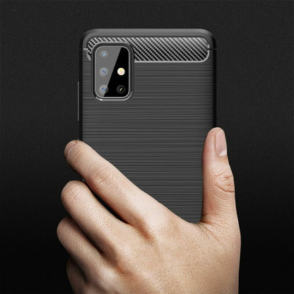 Husa pentru Samsung Galaxy A71 A715, Techsuit, Carbon, Neagra