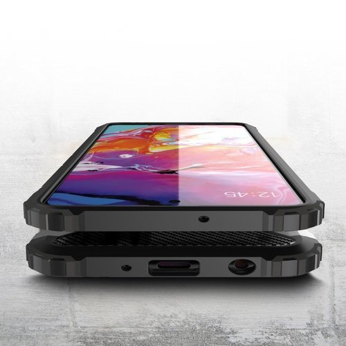 Husa pentru Samsung Galaxy A71 A715, Techsuit, Hybrid Armor, Neagra