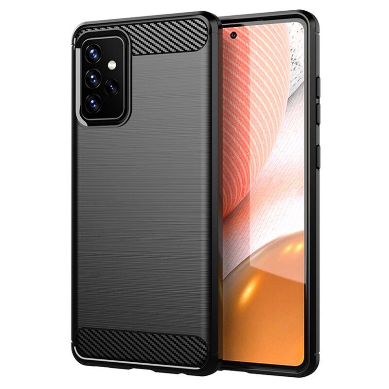 Husa pentru Samsung Galaxy A72 A725 / A72 5G A726, Techsuit, Carbon, Neagra