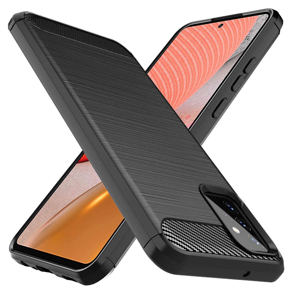 Husa pentru Samsung Galaxy A72 A725 / A72 5G A726, Techsuit, Carbon, Neagra