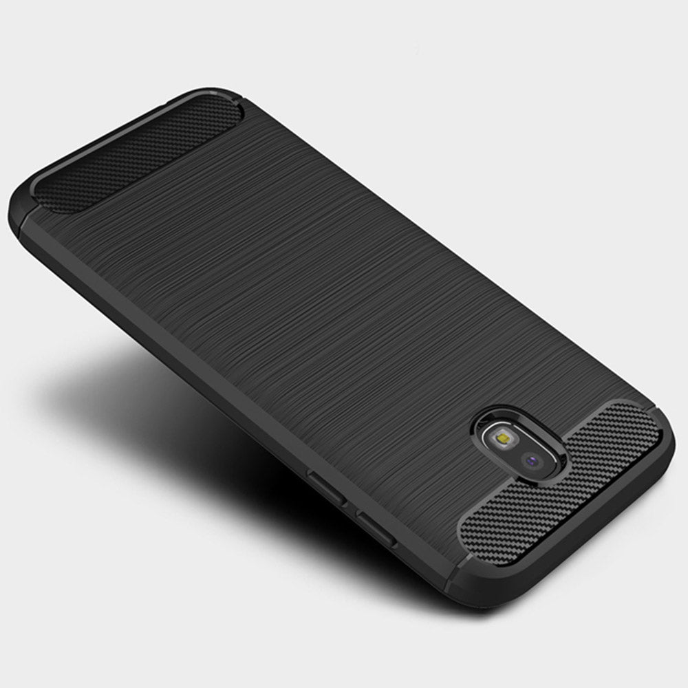 Husa pentru Samsung Galaxy J7 (2017) J730, Techsuit, Carbon, Neagra