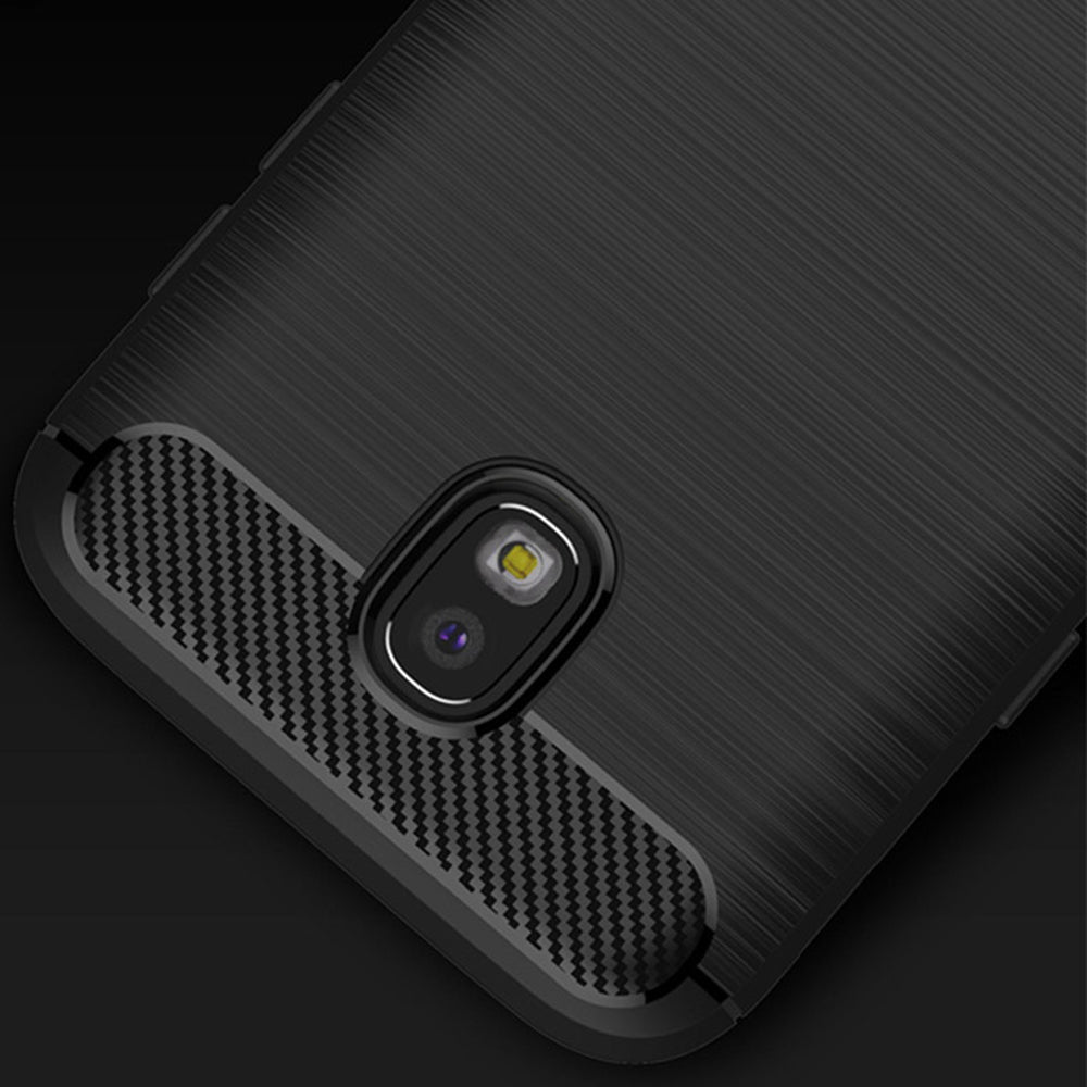 Husa pentru Samsung Galaxy J7 (2017) J730, Techsuit, Carbon, Neagra