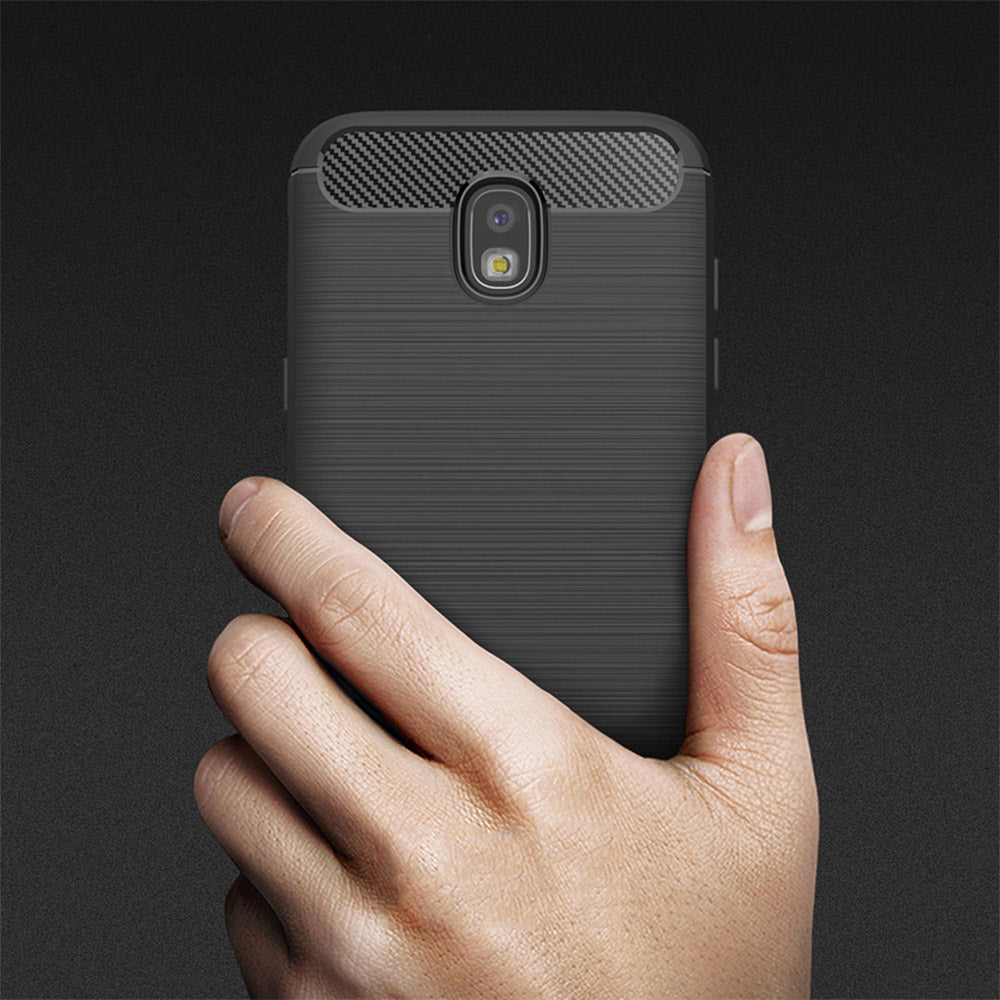Husa pentru Samsung Galaxy J7 (2017) J730, Techsuit, Carbon, Neagra