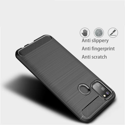 Husa pentru Samsung Galaxy M21 M215 / M30s M307, Techsuit, Carbon, Neagra
