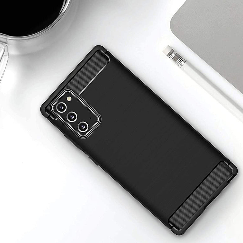 Husa pentru Samsung Galaxy Note 20 5G N981 / Note 20 N980, Techsuit, Carbon, Neagra
