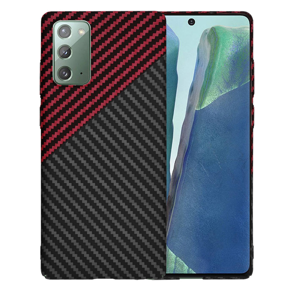 Husa pentru Samsung Galaxy Note 20 5G N981 / Note 20 N980, Techsuit, Carbonite FiberShell, Neagra Rosie