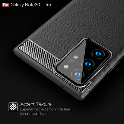 Husa pentru Samsung Galaxy Note 20 Ultra 5G N986 / Note 20 Ultra N985, Techsuit, Carbon, Neagra