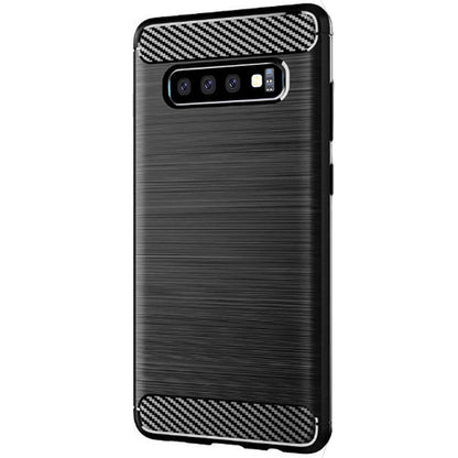 Husa pentru Samsung Galaxy S10 G973, Techsuit, Carbon, Neagra