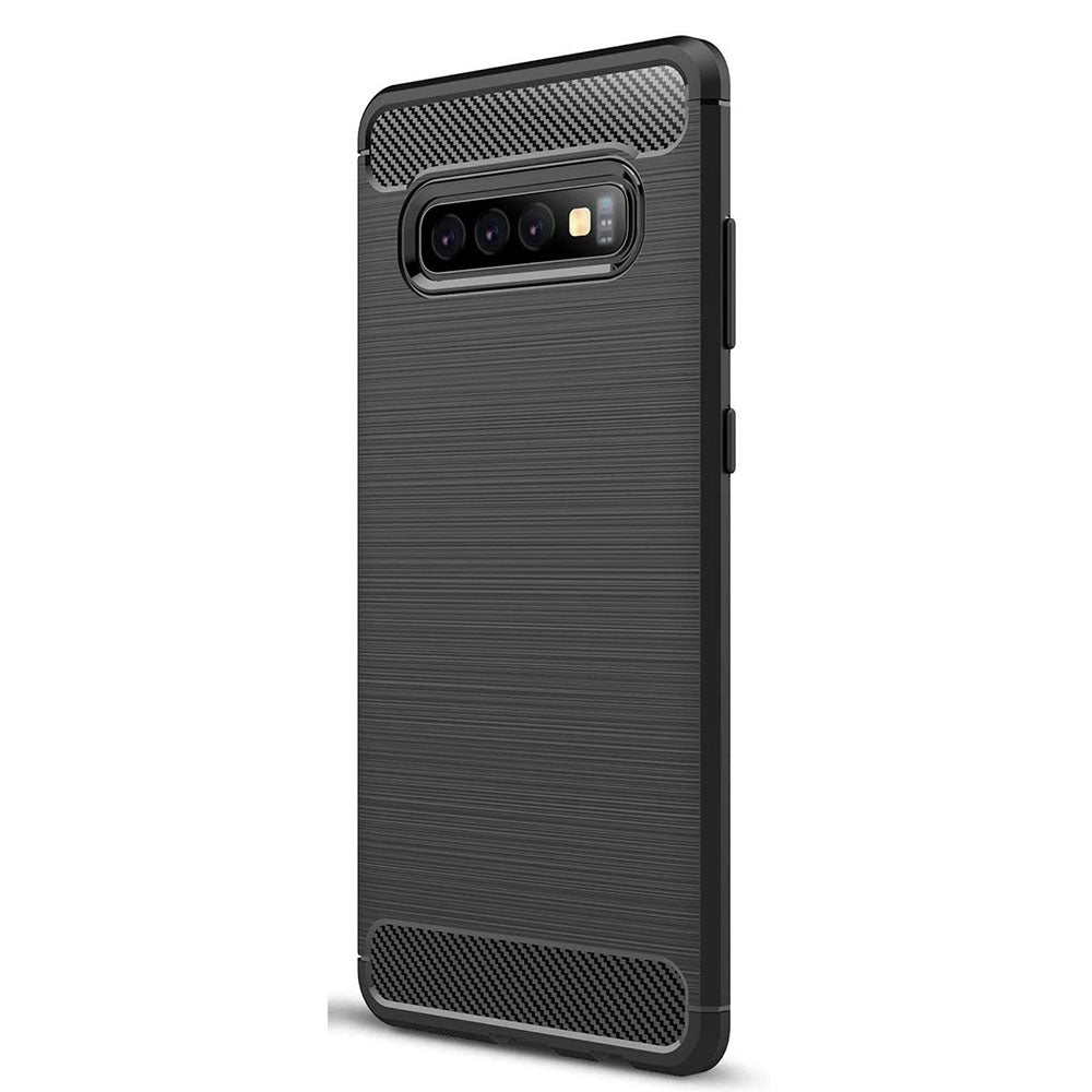 Husa pentru Samsung Galaxy S10+ G975, Techsuit, Carbon, Neagra