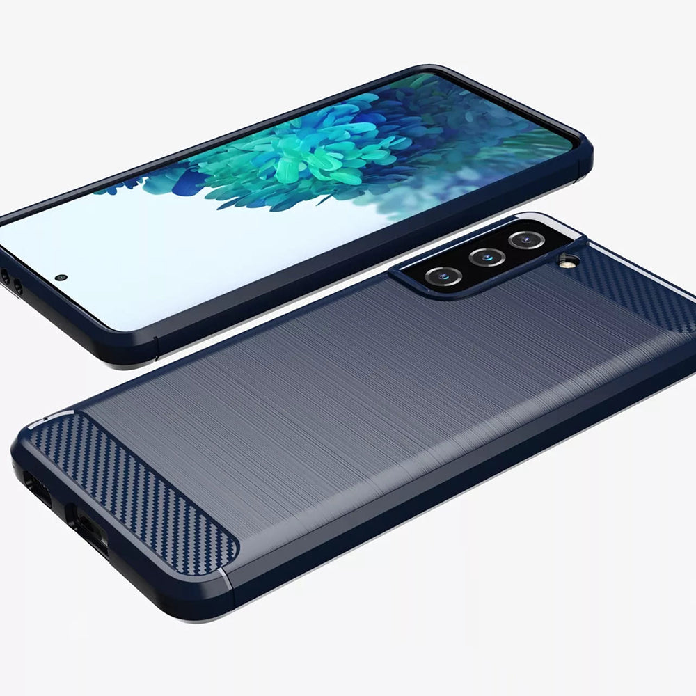Husa pentru Samsung Galaxy S20 FE 2022 G781 / S20 FE 5G G781 / S20 FE G780, Techsuit, Carbon, Albastra