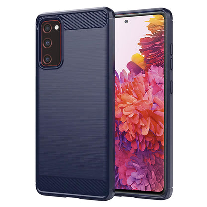 Husa pentru Samsung Galaxy S20 FE 2022 G781 / S20 FE 5G G781 / S20 FE G780, Techsuit, Carbon, Albastra