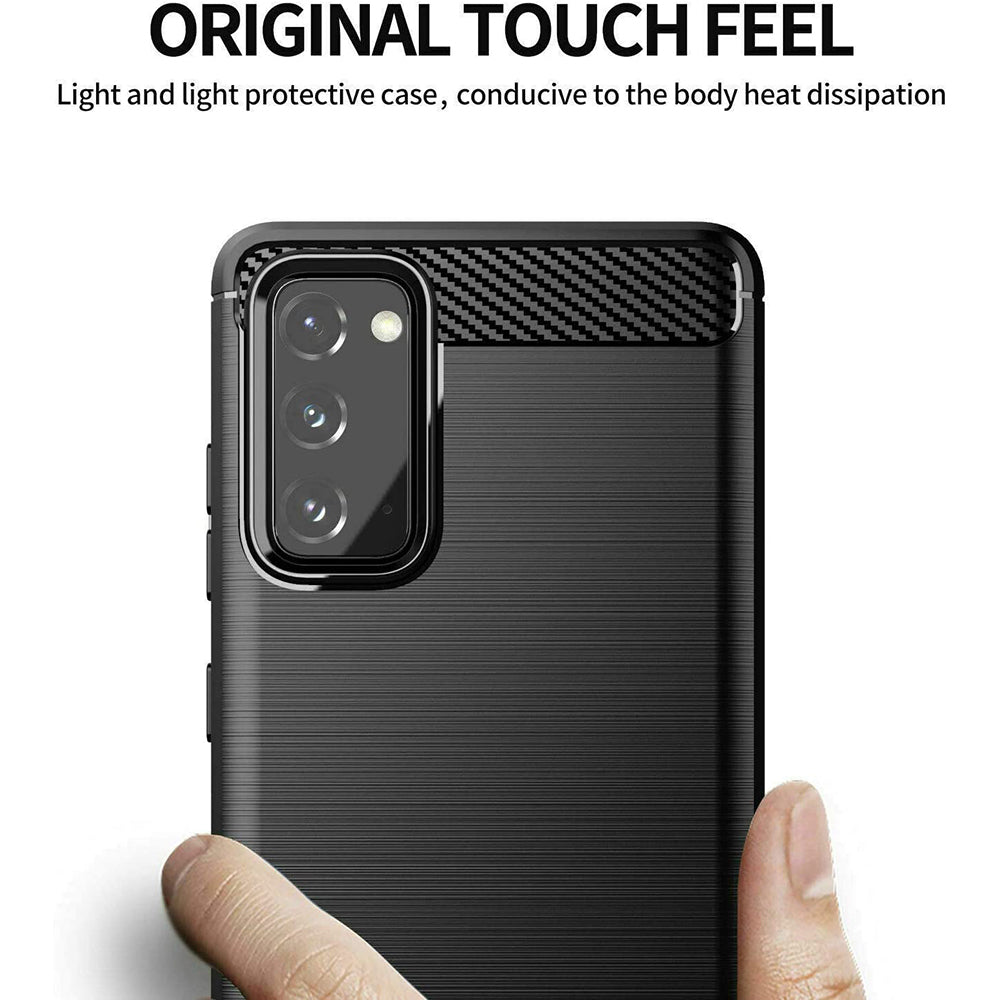 Husa pentru Samsung Galaxy S20 FE 2022 G781 / S20 FE 5G G781 / S20 FE G780, Techsuit, Carbon, Neagra
