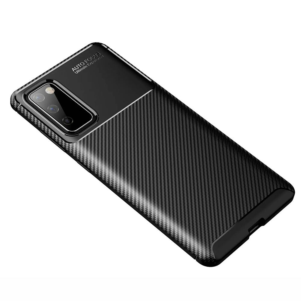 Husa pentru Samsung Galaxy S20 FE 2022 G781 / S20 FE 5G G781 / S20 FE G780, Techsuit, CarbonFiber, Neagra