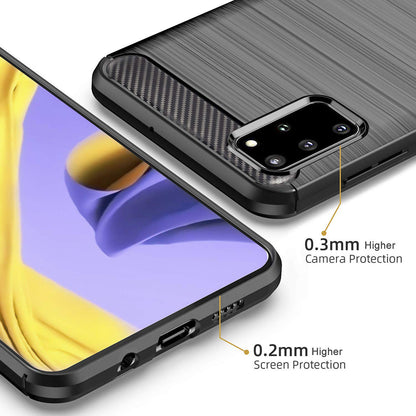 Husa pentru Samsung Galaxy S20+ 5G G986 / S20+ G985, Techsuit, Carbon, Neagra