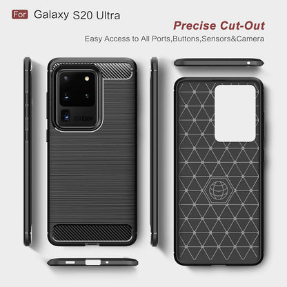 Husa pentru Samsung Galaxy S20 Ultra 5G G988 / S20 Ultra G988, Techsuit, Carbon, Neagra