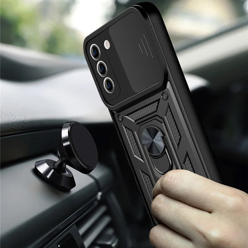 Husa pentru Samsung Galaxy S21 5G G991, Techsuit, CamShield, Neagra