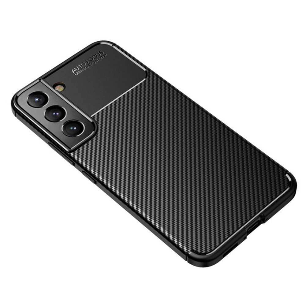 Husa pentru Samsung Galaxy S21 5G G991, Techsuit, CarbonFiber, Neagra