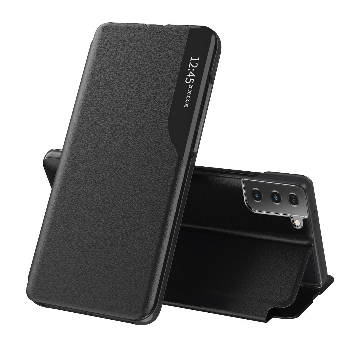 Husa pentru Samsung Galaxy S21 5G G991, Techsuit, eFold, Neagra