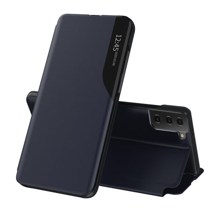 Husa pentru Samsung Galaxy S21 FE 5G G990, Techsuit, eFold, Albastra Inchis