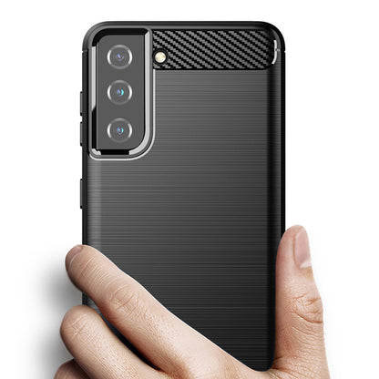 Husa pentru Samsung Galaxy S21+ 5G G996, Techsuit, Carbon, Neagra