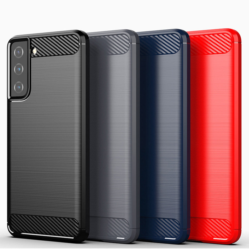 Husa pentru Samsung Galaxy S21+ 5G G996, Techsuit, Carbon, Neagra