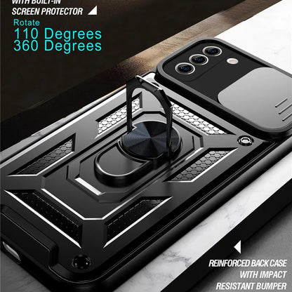 Husa pentru Samsung Galaxy S22+ 5G S906, Techsuit, CamShield, Neagra