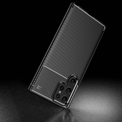 Husa pentru Samsung Galaxy S22 Ultra 5G S908, Techsuit, CarbonFiber, Neagra