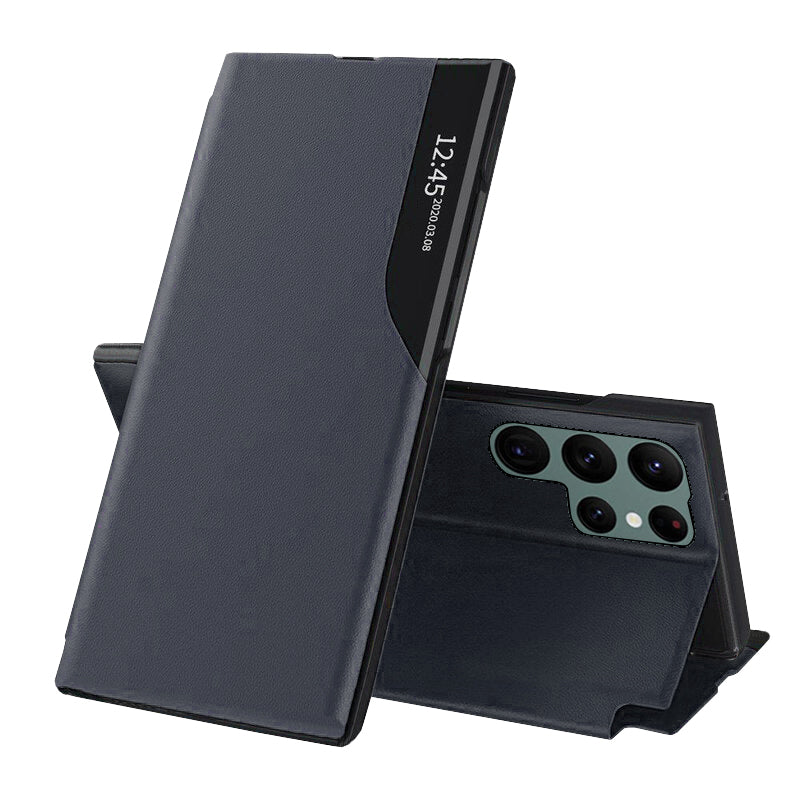 Husa pentru Samsung Galaxy S22 Ultra 5G S908, Techsuit, eFold, Albastra Inchis