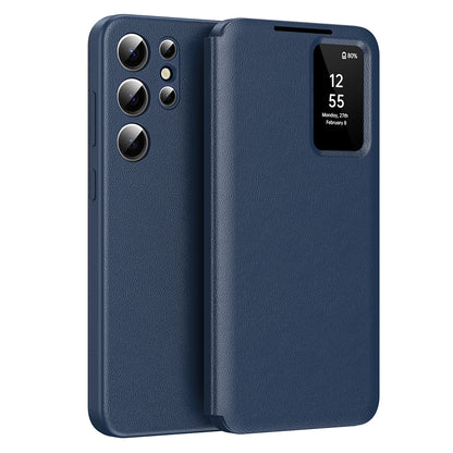 Husa pentru Samsung Galaxy S22 Ultra 5G S908, Techsuit, SmartView, Albastra