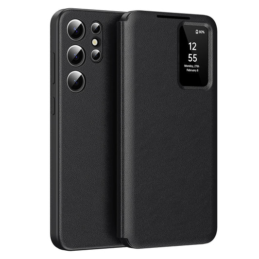 Husa pentru Samsung Galaxy S22 Ultra 5G S908, Techsuit, SmartView, Neagra