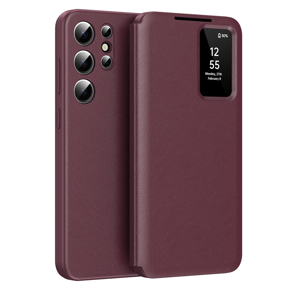 Husa pentru Samsung Galaxy S22 Ultra 5G S908, Techsuit, SmartView, Rosie