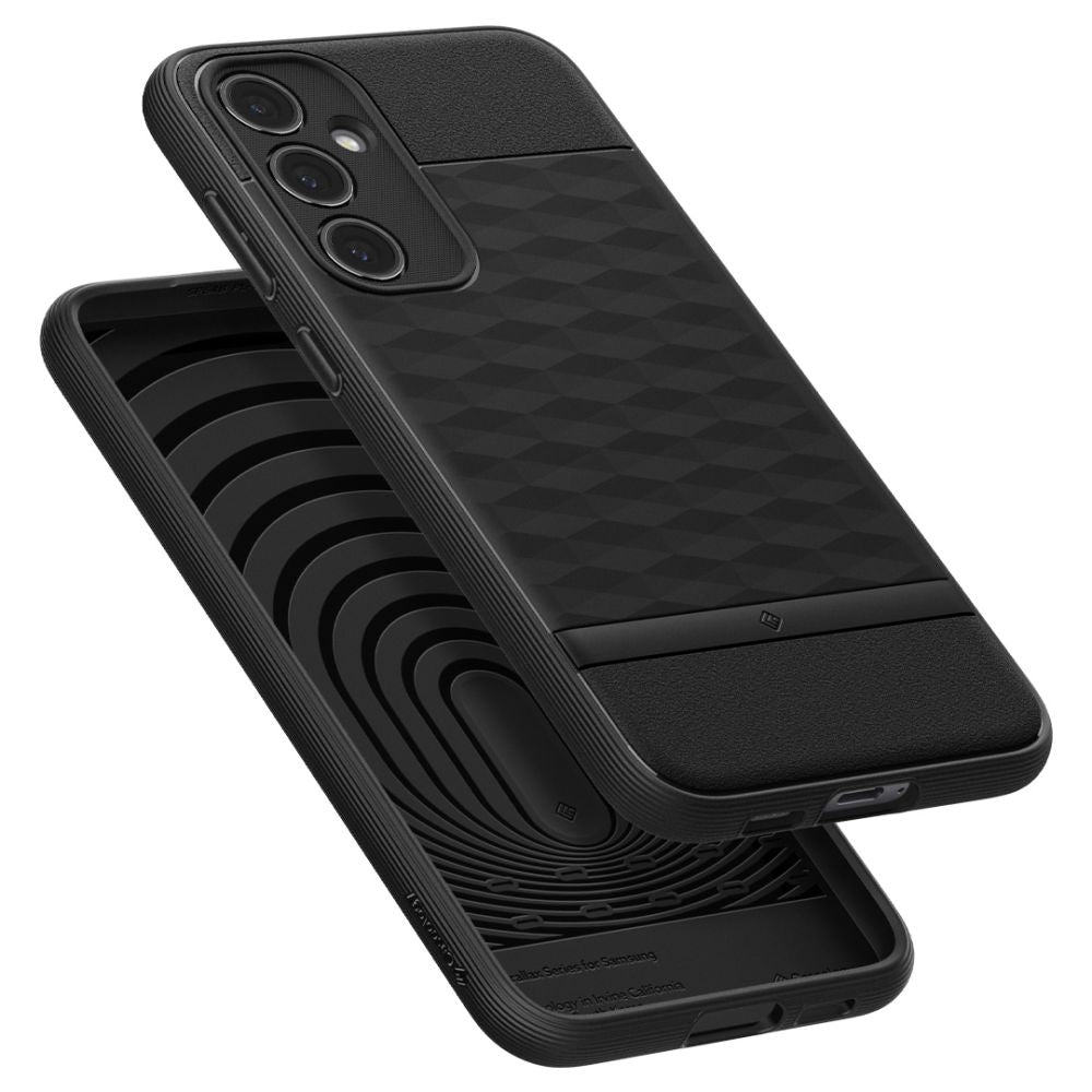 Husa pentru Samsung Galaxy S23 FE S711, Spigen, Caseology Parallax, Neagra Mata