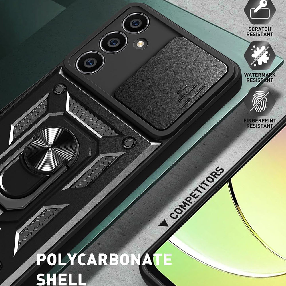 Husa pentru Samsung Galaxy S23 FE S711, Techsuit, CamShield, Neagra