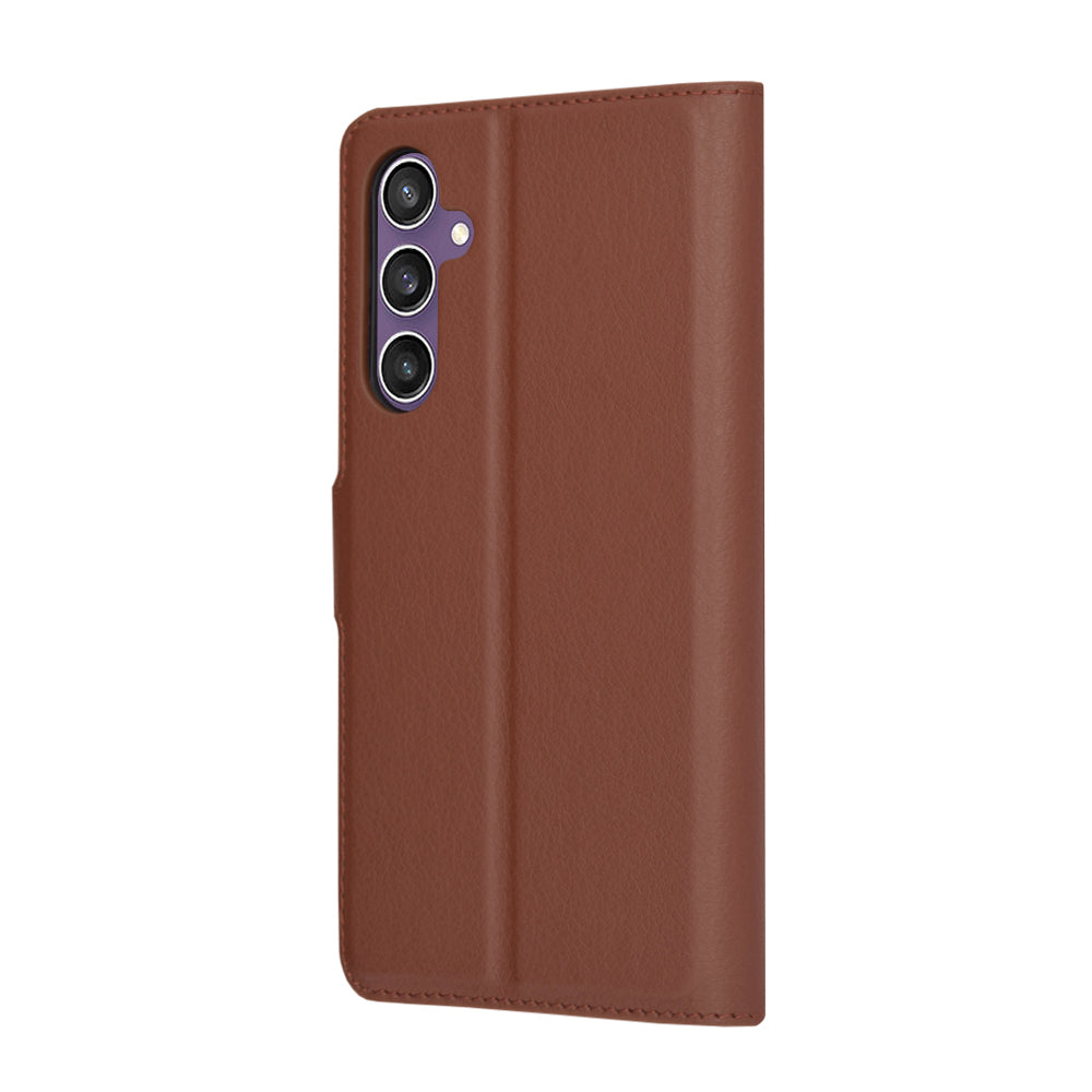 Husa pentru Samsung Galaxy S23 FE S711, Techsuit, Leather Folio, Maro
