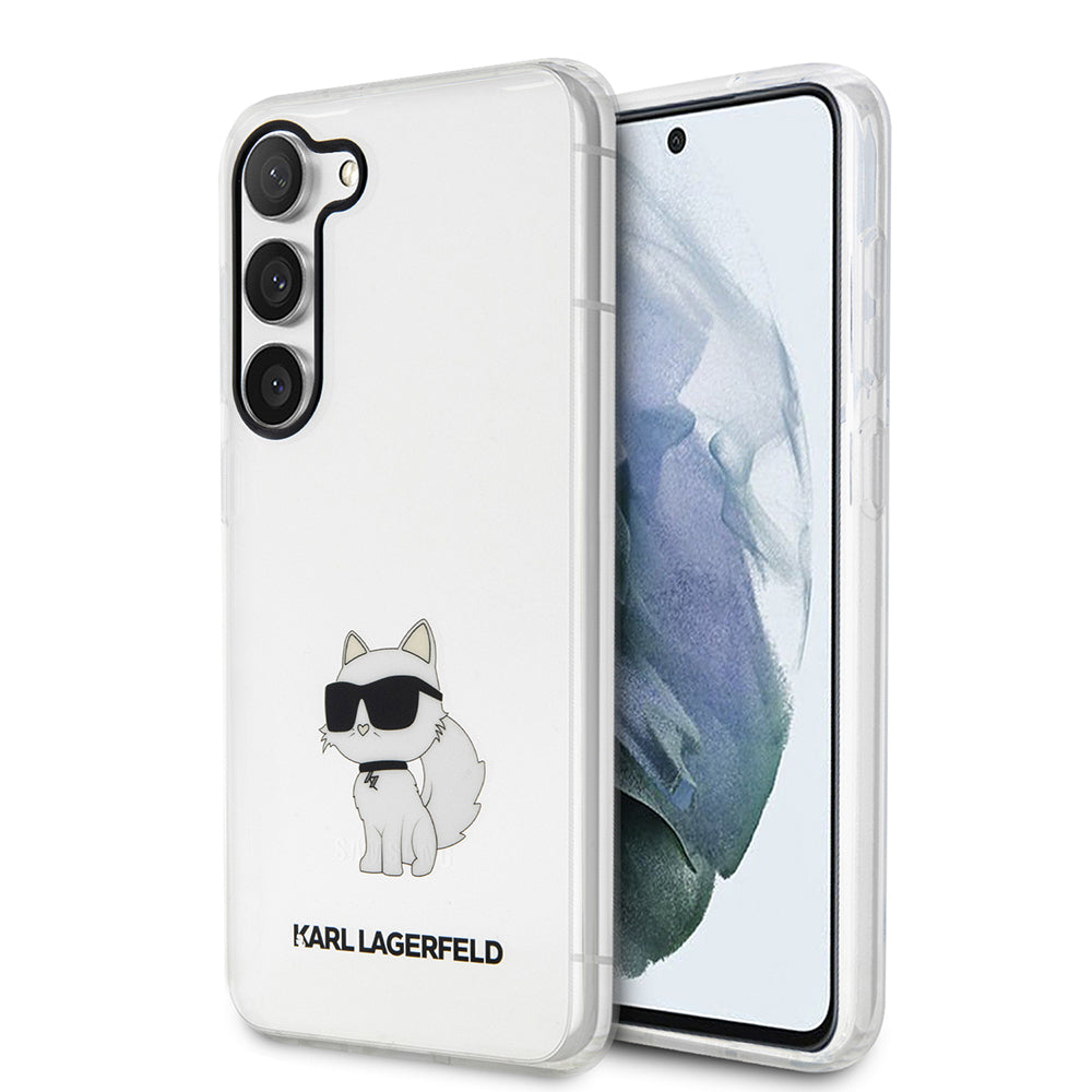Husa pentru Samsung Galaxy S23+ S916, Karl Lagerfeld, Ikonik Choupette, Transparenta