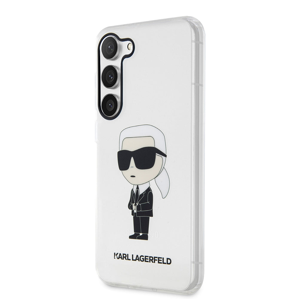 Husa pentru Samsung Galaxy S23+ S916, Karl Lagerfeld, Ikonik Karl, Transparenta