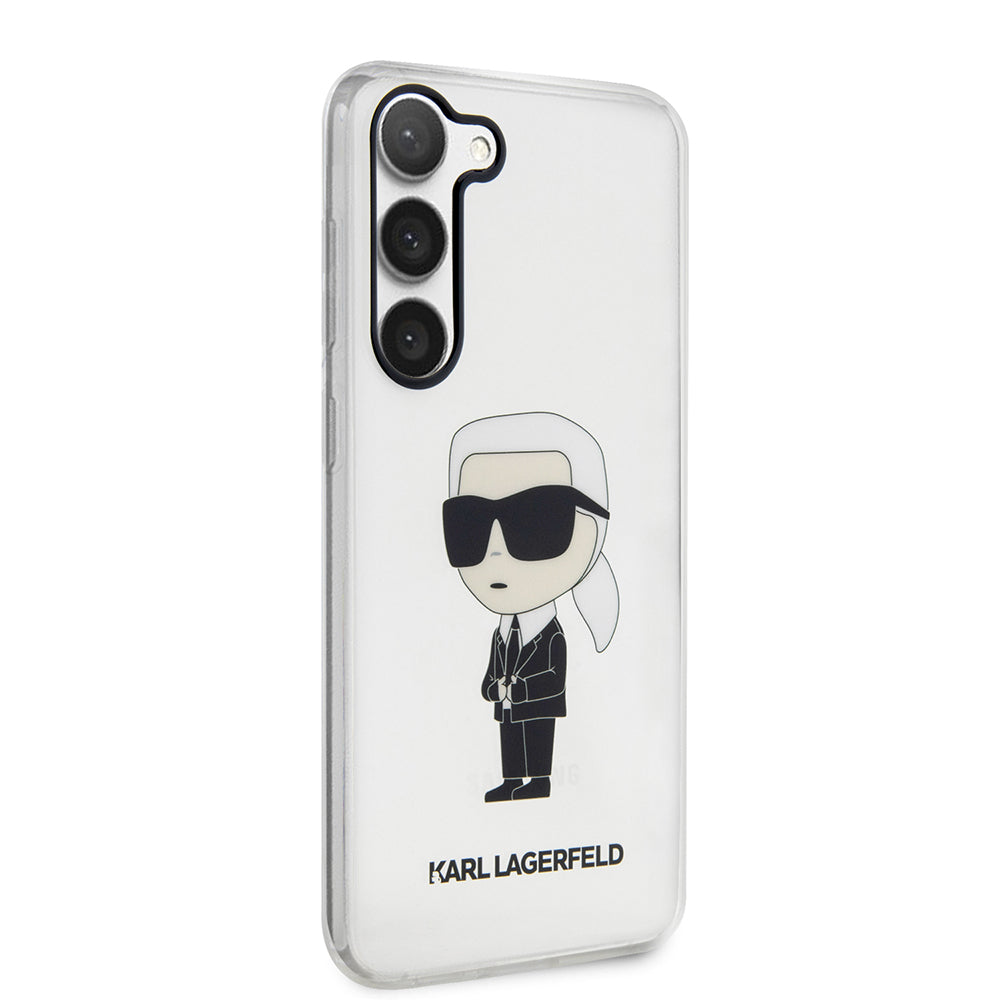 Husa pentru Samsung Galaxy S23+ S916, Karl Lagerfeld, Ikonik Karl, Transparenta