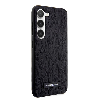 Husa pentru Samsung Galaxy S23+ S916, Karl Lagerfeld, Saffiano Monogram Metal Logo, Neagra